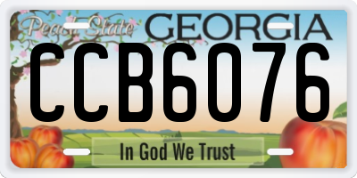 GA license plate CCB6076