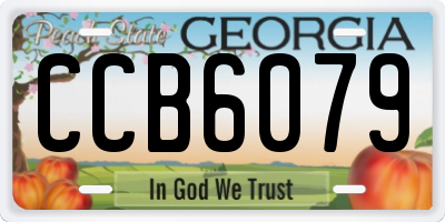 GA license plate CCB6079