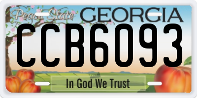 GA license plate CCB6093