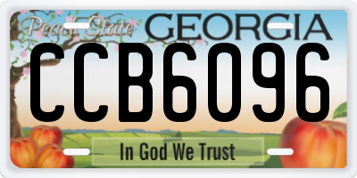 GA license plate CCB6096