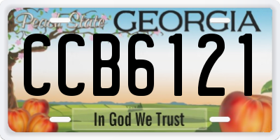 GA license plate CCB6121