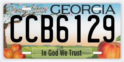 GA license plate CCB6129