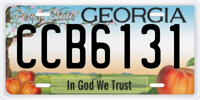 GA license plate CCB6131