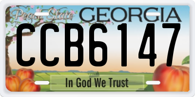 GA license plate CCB6147