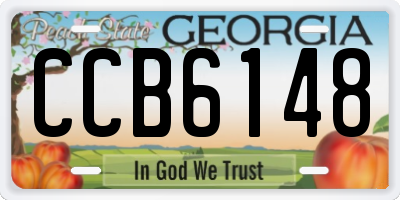 GA license plate CCB6148