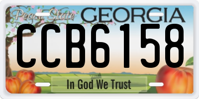 GA license plate CCB6158
