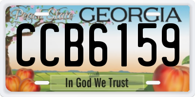 GA license plate CCB6159