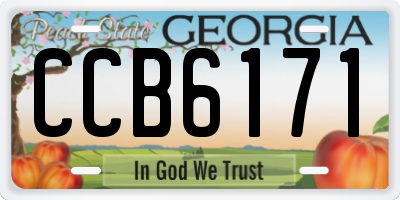 GA license plate CCB6171