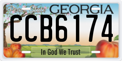 GA license plate CCB6174