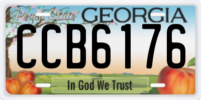 GA license plate CCB6176
