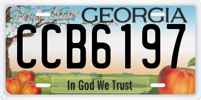 GA license plate CCB6197