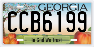 GA license plate CCB6199