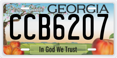 GA license plate CCB6207