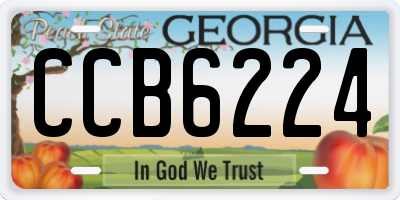 GA license plate CCB6224