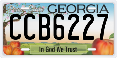 GA license plate CCB6227