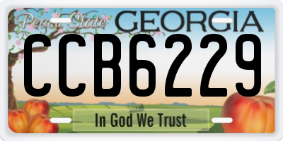 GA license plate CCB6229