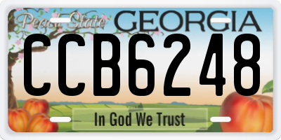 GA license plate CCB6248