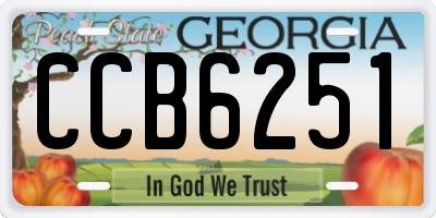 GA license plate CCB6251