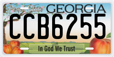 GA license plate CCB6255