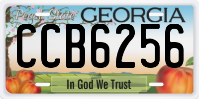 GA license plate CCB6256