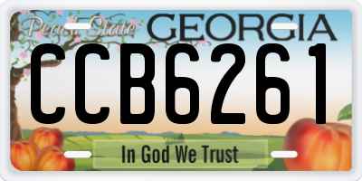 GA license plate CCB6261