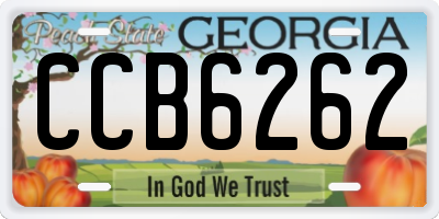 GA license plate CCB6262