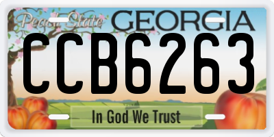 GA license plate CCB6263
