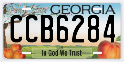 GA license plate CCB6284