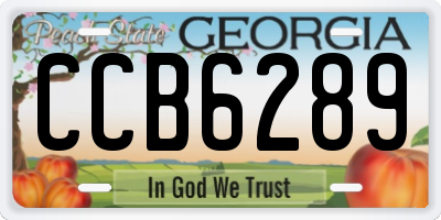 GA license plate CCB6289