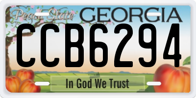 GA license plate CCB6294