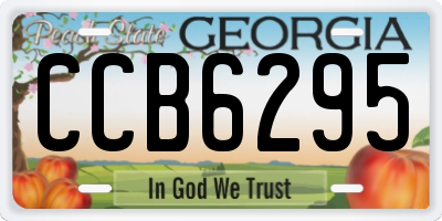 GA license plate CCB6295