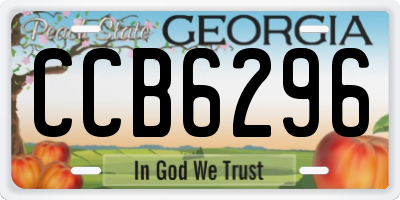 GA license plate CCB6296