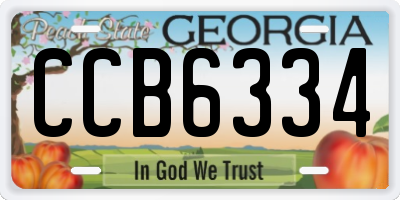 GA license plate CCB6334