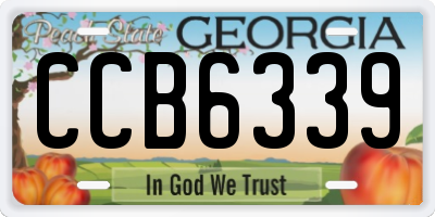 GA license plate CCB6339