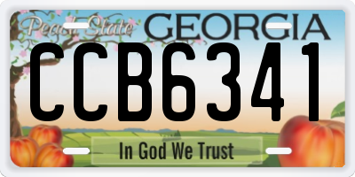 GA license plate CCB6341