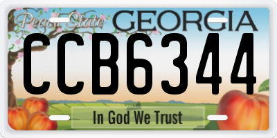 GA license plate CCB6344