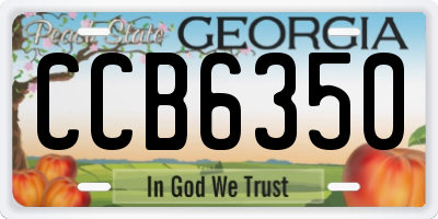 GA license plate CCB6350