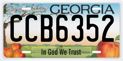 GA license plate CCB6352