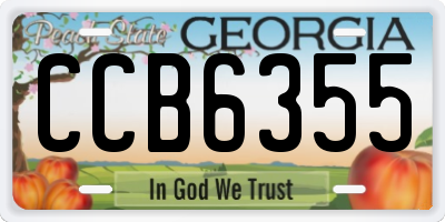 GA license plate CCB6355