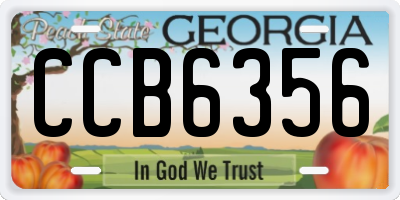 GA license plate CCB6356