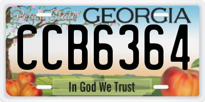 GA license plate CCB6364