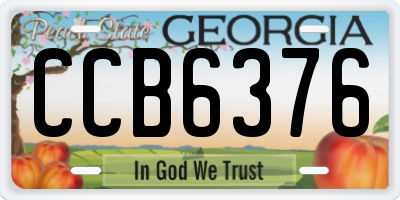 GA license plate CCB6376