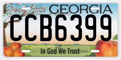 GA license plate CCB6399