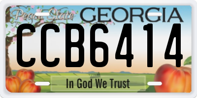 GA license plate CCB6414