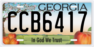 GA license plate CCB6417