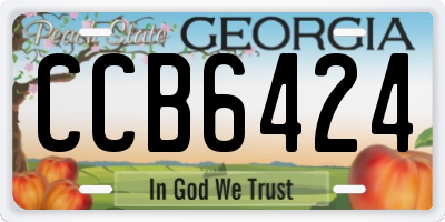 GA license plate CCB6424