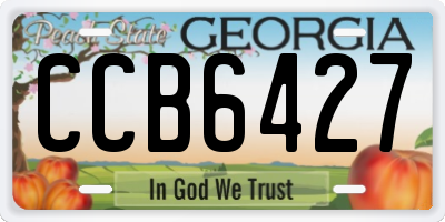 GA license plate CCB6427