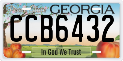 GA license plate CCB6432