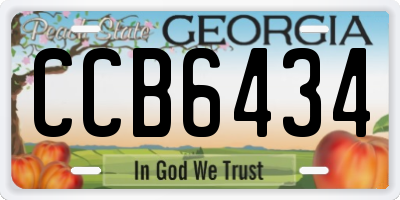 GA license plate CCB6434
