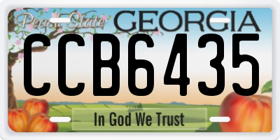 GA license plate CCB6435
